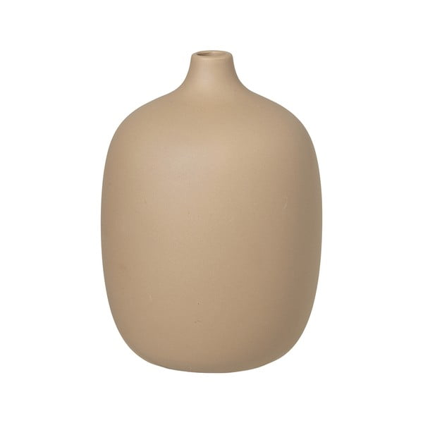 Bēšas krāsas keramikas vāze Blomus Nomad, augstums 18,5 cm