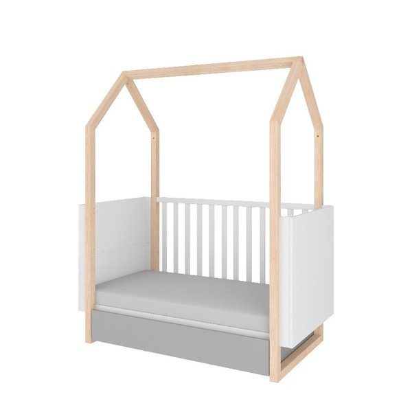 Mainīga bērnu gultiņa ar atvilktni BELLAMY Pinette-image-3