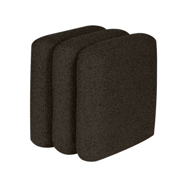 Brūns pufs no buklē auduma Radd – noo.ma