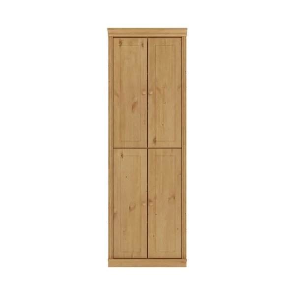 Gaiša dabīga toņa priedes masīvkoka skapītis 74x223x37 cm Anita – Støraa