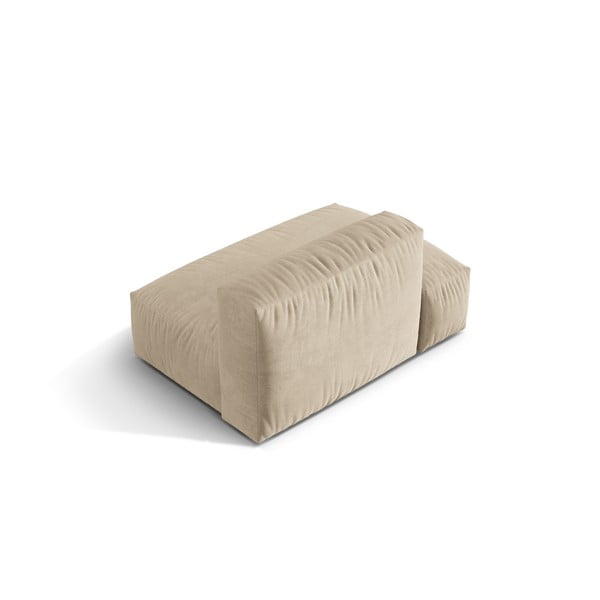 Bēša samta modulārā dīvāna daļa (ar kreiso stūri) Martina – Micadoni -image-2