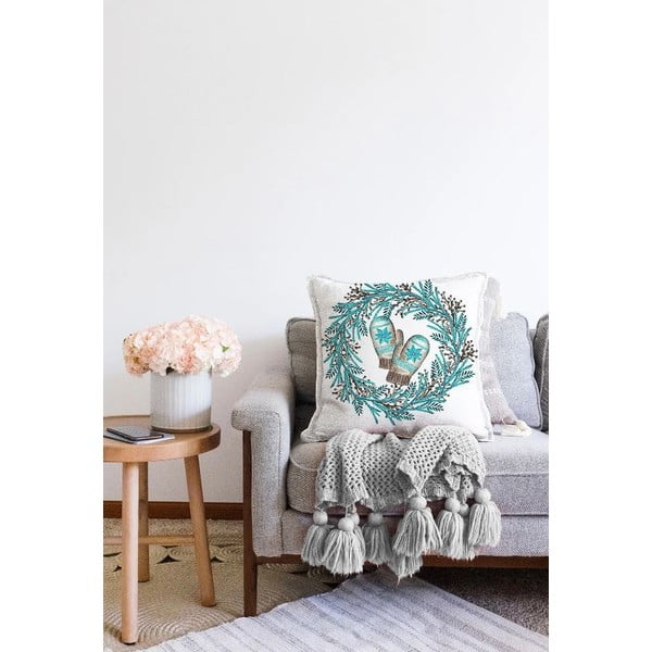 Spilvendrāna ar Ziemassvētku motīvu 43x43 cm – Mila Home-image-2