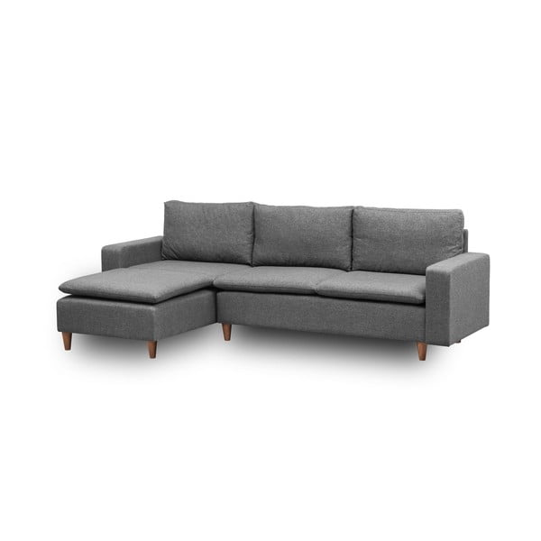 Pelēks stūra dīvāns (ar kreiso stūri) Lungo – Balcab Home-image-2