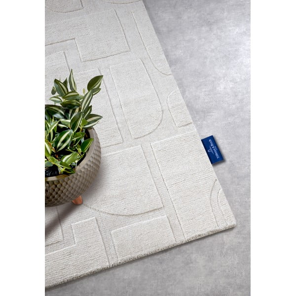 Krēmkrāsas ar rokām darināts vilnas celiņa paklājs 80x250 cm Alexis – Villeroy&Boch-image-2