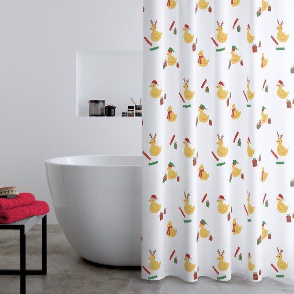 Dušas aizkars 180x180 cm Christmas Quacker – Catherine Lansfield-image-1