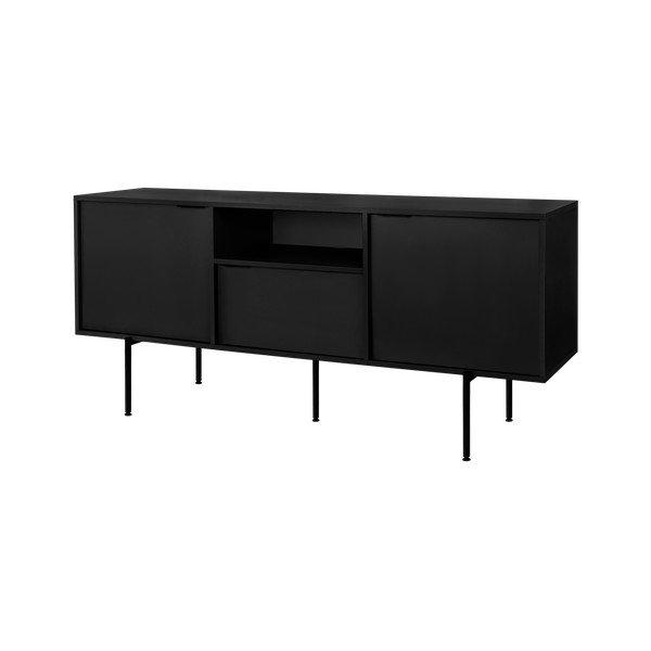 Melns TV galdiņš 180x79x50 cm Bau – noo.ma