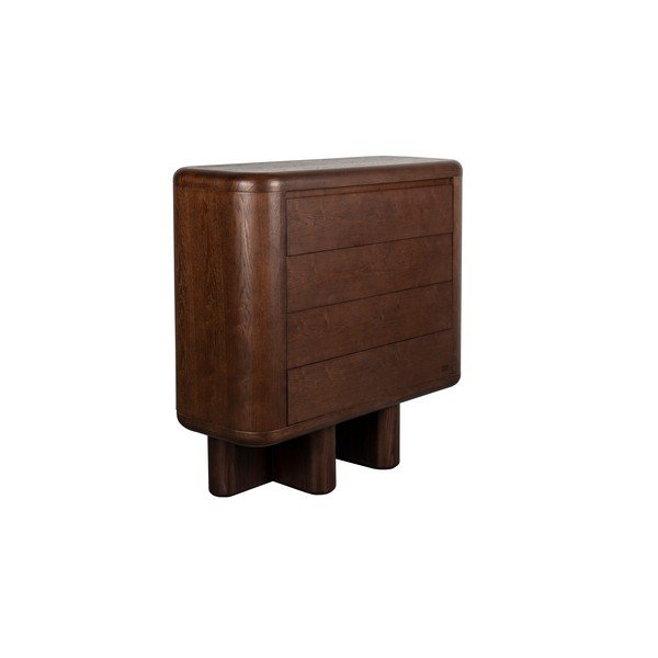 Tumša dabīga toņa kumode ar oškoka imitāciju 100x98x40 cm Herman – Dutchbone-image-3