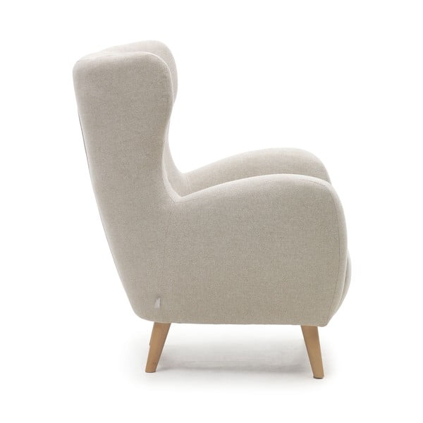 Bēšs atpūtas krēsls ar atzveltni Patio – Kave Home-image-3