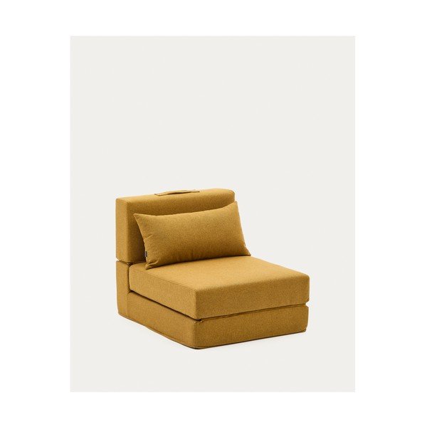 Sinepju dzeltens izvelkams atpūtas krēsls Arty – Kave Home-image-3