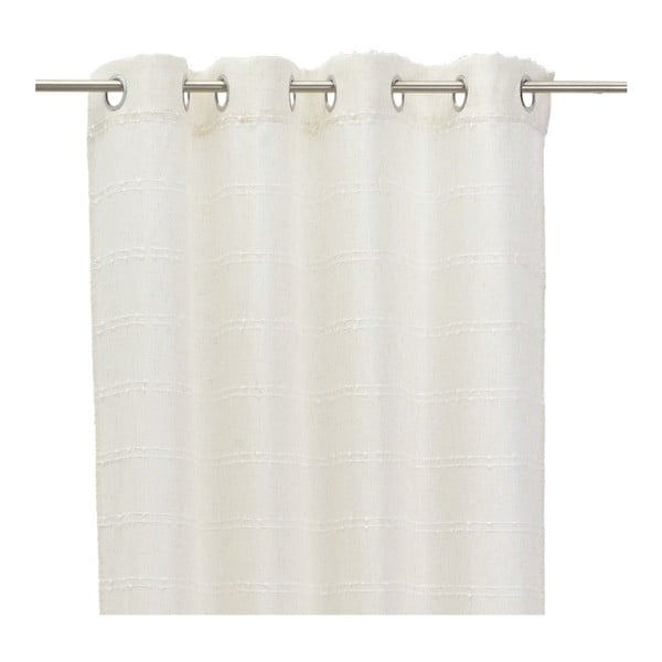 Balts/bēšs aizkars no lina maisījuma 140x260 cm Nodes – Casa Selección