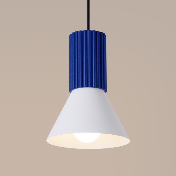 Zila metāla piekaramā lampa ø 14 cm Niru – Sollux-image-2