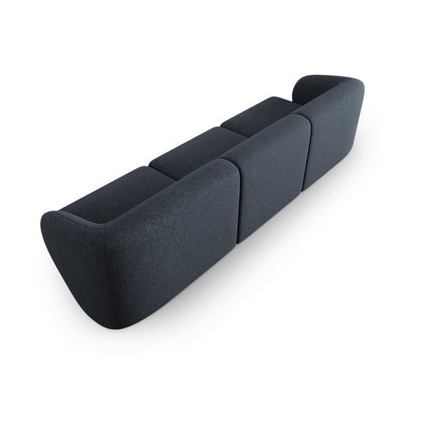 Zils dīvāns no šenila auduma 266 cm Paolo – Milo Casa-image-3