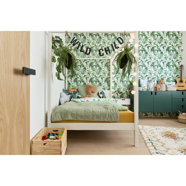 Balta bērnu gulta 140x200 cm PINO CANOPY – Vipack-image-3