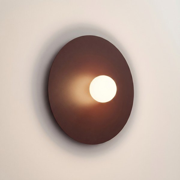 Brūna metāla sienas lampa ø 50 cm AKE – Thoro-image-4