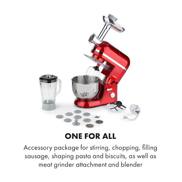 Sarkans universāls virtuves kombains Klarstein Lucia Elegance-image-2