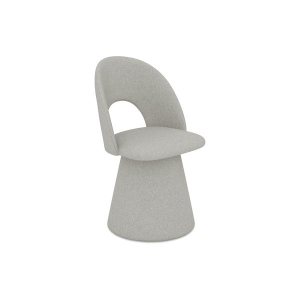 Gaiši pelēks polsterēts ēdamistabas krēsls Kalo – Makamii