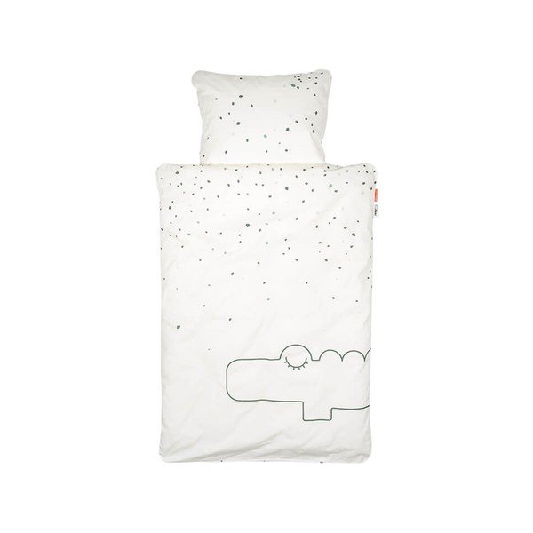 Kokvilnas bērnu gultas veļa Croco – Done by Deer-image-1