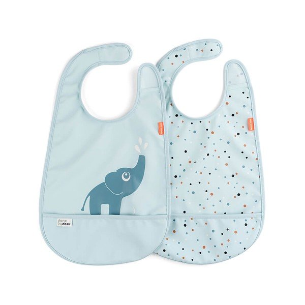 2 zilu bērnu priekšautiņu komplekts Done by Deer Elphee