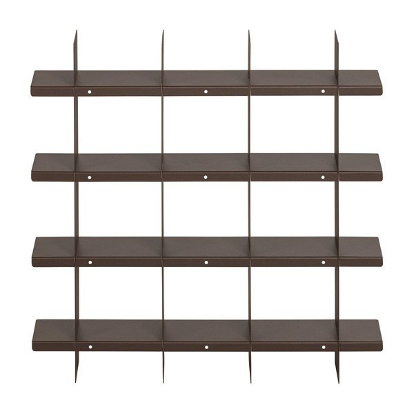 Brūns daudzlīmeņu metāla sienas plaukts 60 cm Brik – WOOOD-image-4