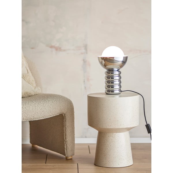 Sudraba krāsas galda lampa ar stikla abažūru (augstums 32 cm) Spike – Bloomingville-image-2