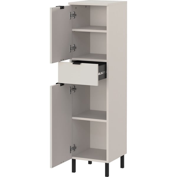 Krēmkrāsas augsts/šaurs vannas istabas skapis 30x120 cm Arcena – Germania-image-3