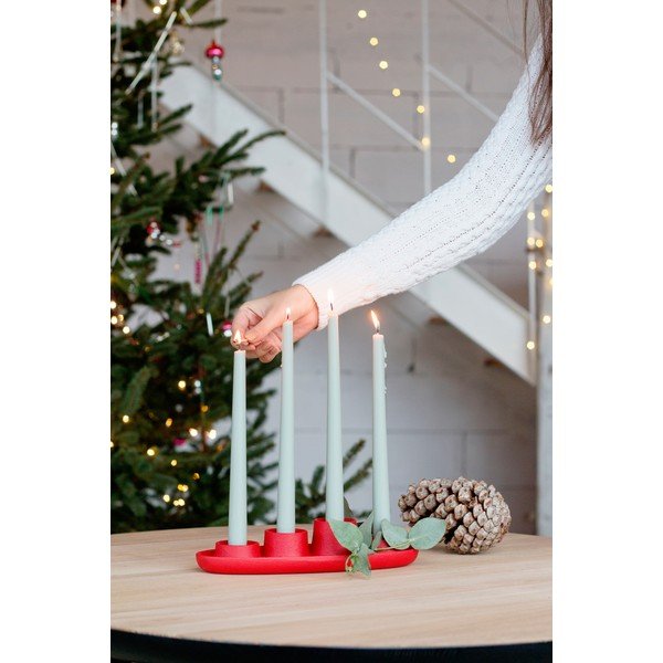 Sarkans svečturis EMKO Aye Aye Four Candles-image-1