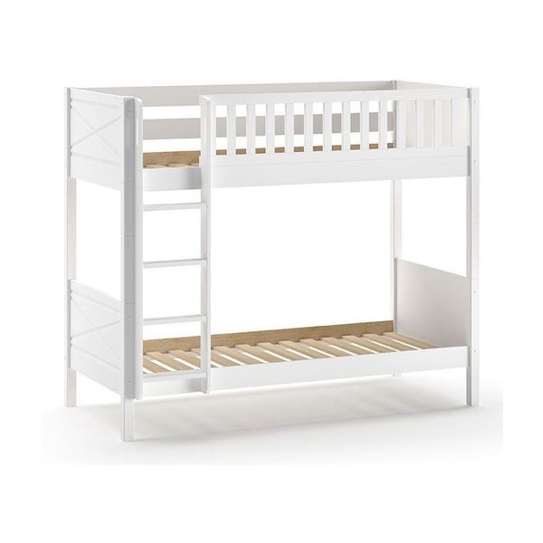 Balta divstāvu gulta bērniem 90x200 cm Scott – Vipack