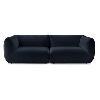 Tumši zils velveta dīvāns 260 cm Lecomte – Bobochic Paris