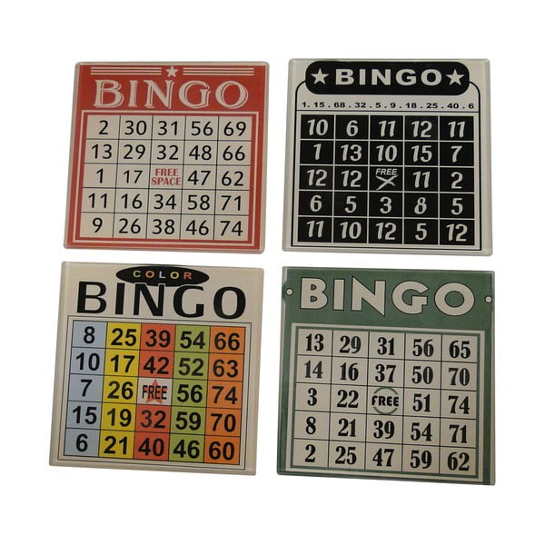 4 stikla paliktņu komplekts Antic Line Bingo