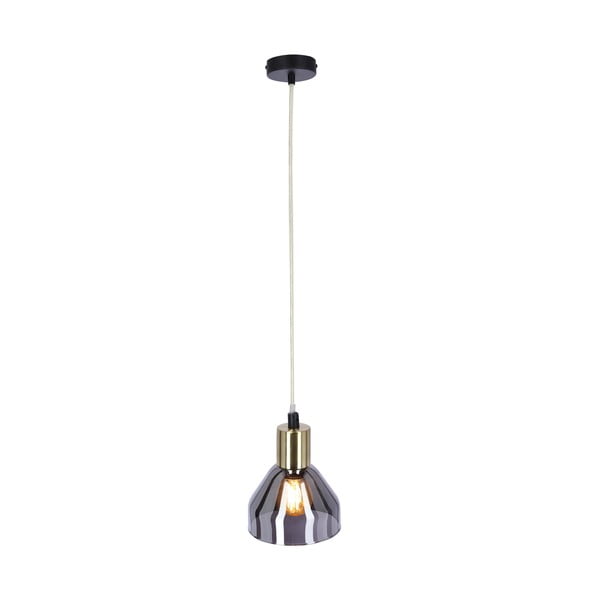 Gaiši violeta/zelta krāsas piekaramā lampa ar stikla abažūru Gregory – Candellux Lighting