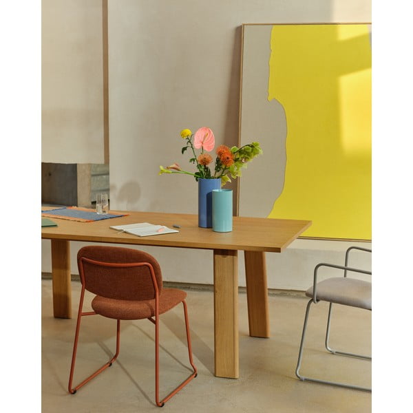 Izvelkams ēdamgalds ar papildu galda virsmu ar ozolkoka imitācijas galda virsmu 95x200 cm Arlen – Kave Home-image-2