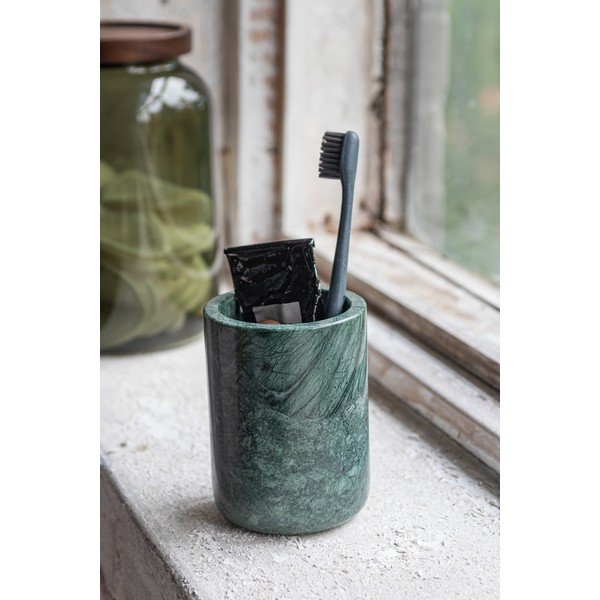 Tumši zaļš marmora trauks zobu birstei Marble – Mette Ditmer Denmark-image-1