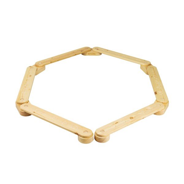 Dabīga toņa priedes masīvkoka sensorā trase 10x408x5 cm Montessori – Meowbaby-image-2