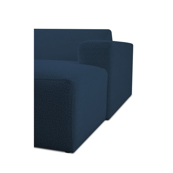 Tumši zils modulārais dīvāns no buklē auduma (ar labo stūri) Roxy – Scandic-image-4