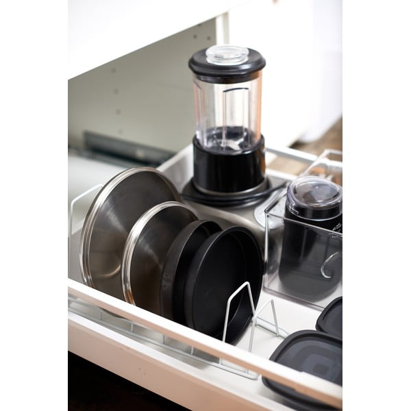 Balts regulējams plaukts vākiem un pannām YAMAZAKI Tower-image-4