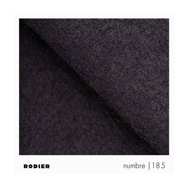 Melns atpūtas krēsls no buklē auduma Belle – Rodier-image-4