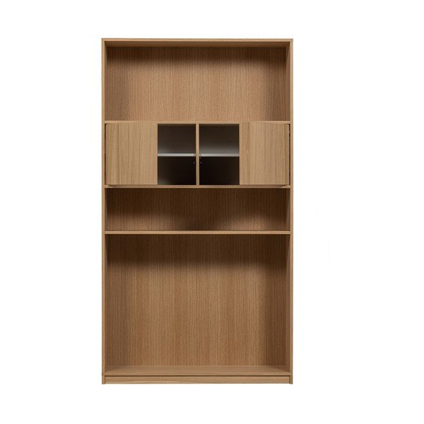 Dabīga toņa modulārais grāmatu plaukts ar ozolkoka imitāciju 110x199 cm Modulair – vtwonen-image-3