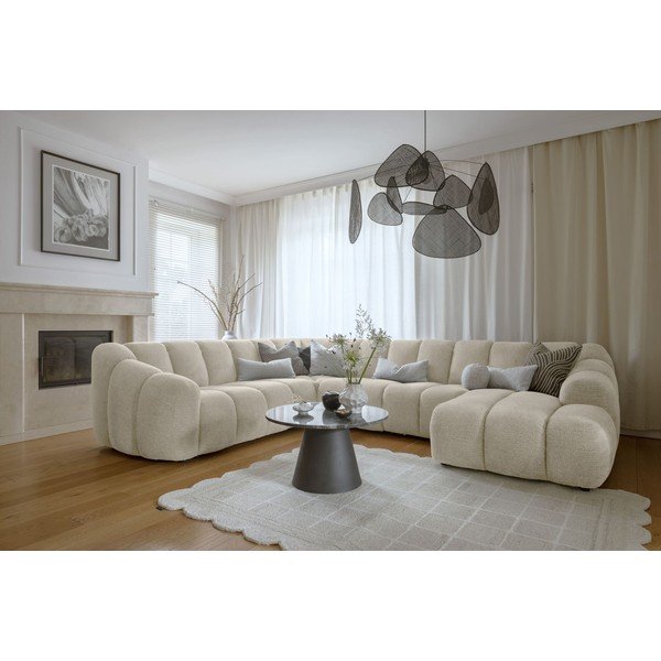 Bēšs stūra dīvāns (ar kreiso stūri/U veida) Shell – Miuform-image-1