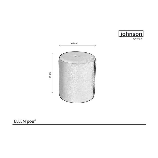 Brūns pufs JohnsonStyle Ellen Magic Velvet, ⌀ 40 cm-image-1