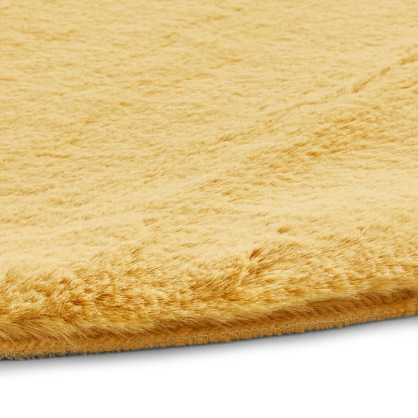 Dzeltens paklājs Think Rugs Teddy, ⌀ 120 cm-image-2