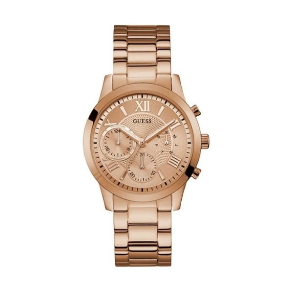 Sieviešu pulkstenis no rozā zelta ar nerūsējošā tērauda siksniņu Guess W1070L3