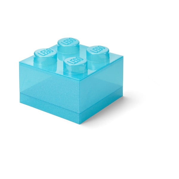 Gaiši zila plastmasas uzglabāšanas kaste bērniem 25x25x18 cm – LEGO®-image-3