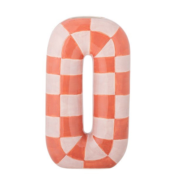 Lašrozā/krēmkrāsas keramikas ar rokām apgleznota vāze (augstums 32 cm) Mae – Bloomingville