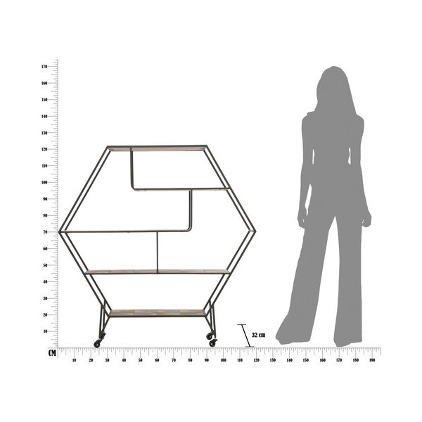 Mauro Ferretti Tridy grāmatu skapis, augstums 122 cm-image-3