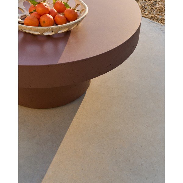 Betona apaļš dārza kafijas galdiņš ø 66 cm Aiguablava – Kave Home-image-2