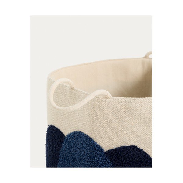 Ziloņkaula krāsas tekstila bērnu rotaļlietu grozs ø 35x50 cm Tandani – Kave Home-image-2