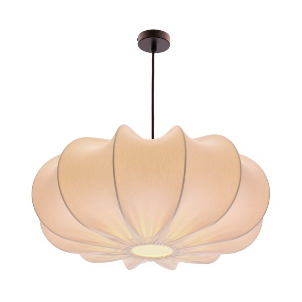 Balta piekaramā lampa ar auduma abažūru ø 52 cm Cafee – Candellux Lighting-image-3