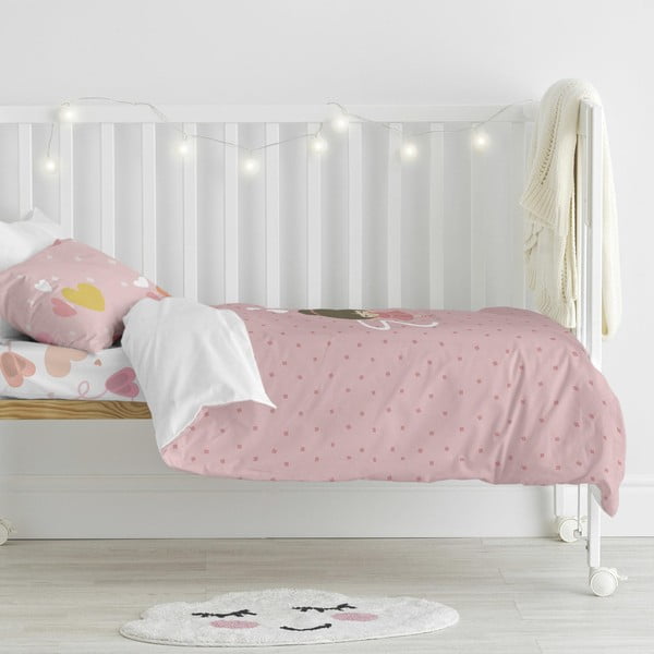 Kokvilnas bērnu gultas veļa 115x145 cm Dancing – Mr. Fox-image-4