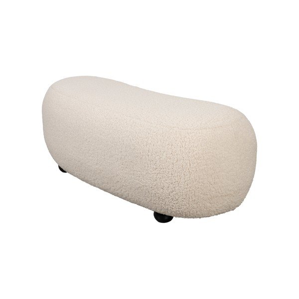 Krēmkrāsas polsterēts sols no buklē auduma Noxx – White Label-image-3