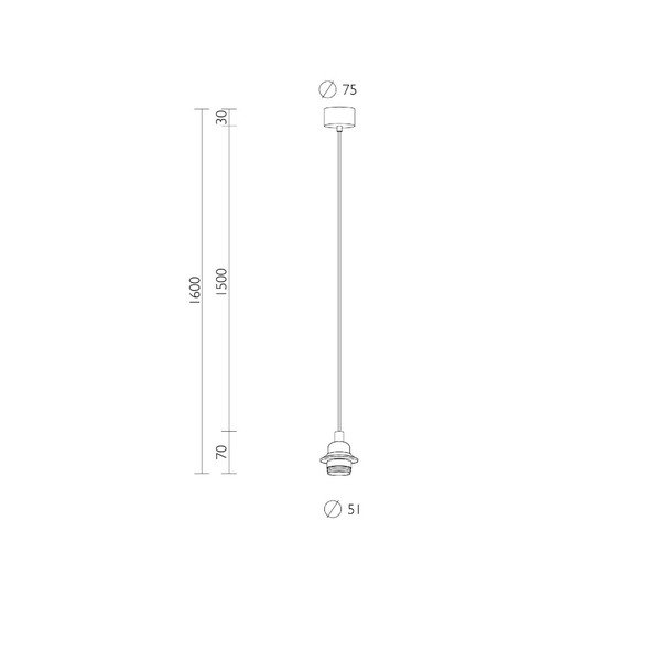 Balta piekaramā lampa Bulb Attack Uno Plus, ⌀ 4 cm-image-1